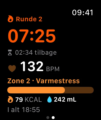 Sauna Metrics på Apple Watch