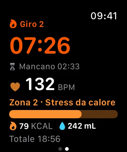 Sauna Metrics su Apple Watch