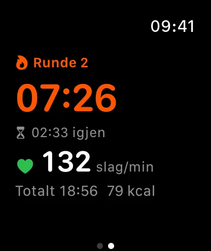 Sauna Metrics på Apple Watch