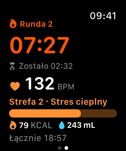 Sauna Metrics na Apple Watch