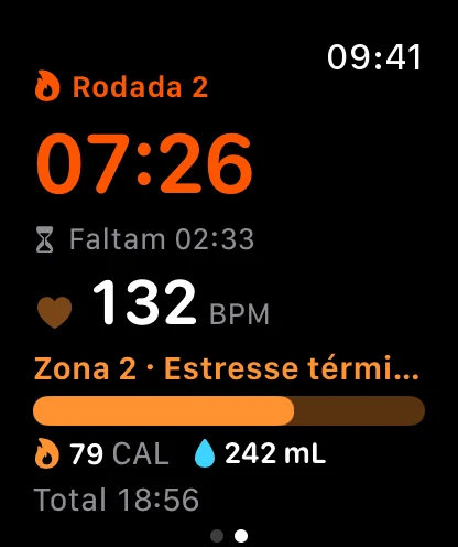 Sauna Metrics no Apple Watch