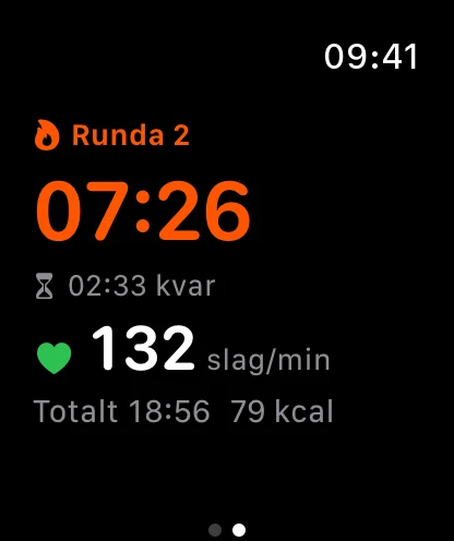Sauna Metrics på Apple Watch